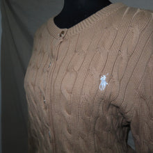 Load image into Gallery viewer, Polo by Ralph Lauren knitted beige cardigan (M)
