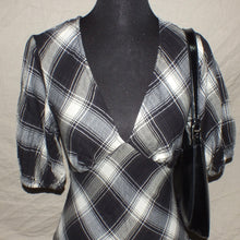 Load image into Gallery viewer, Black gingham midi dress (XS)
