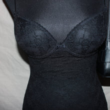 Load image into Gallery viewer, Black laced mesh midi dress (XS/S)
