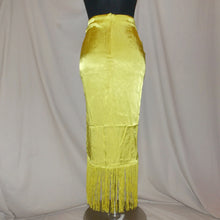 Load image into Gallery viewer, Asymmetrical lime green ruched skirt (S)
