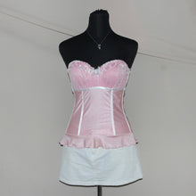 Load image into Gallery viewer, Laced pink coquette patterned corset (M)

