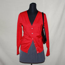 Load image into Gallery viewer, Amichi red button cardigan (S)
