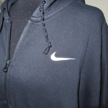 Load image into Gallery viewer, Nike black cropped zipped up hoodie (M)
