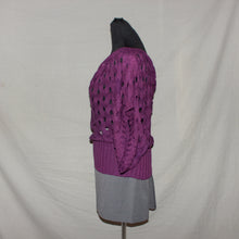 Load image into Gallery viewer, CKM purple knitted off-shoulder top (M)
