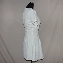 Load image into Gallery viewer, White ribbon patterned midi dress (XS)
