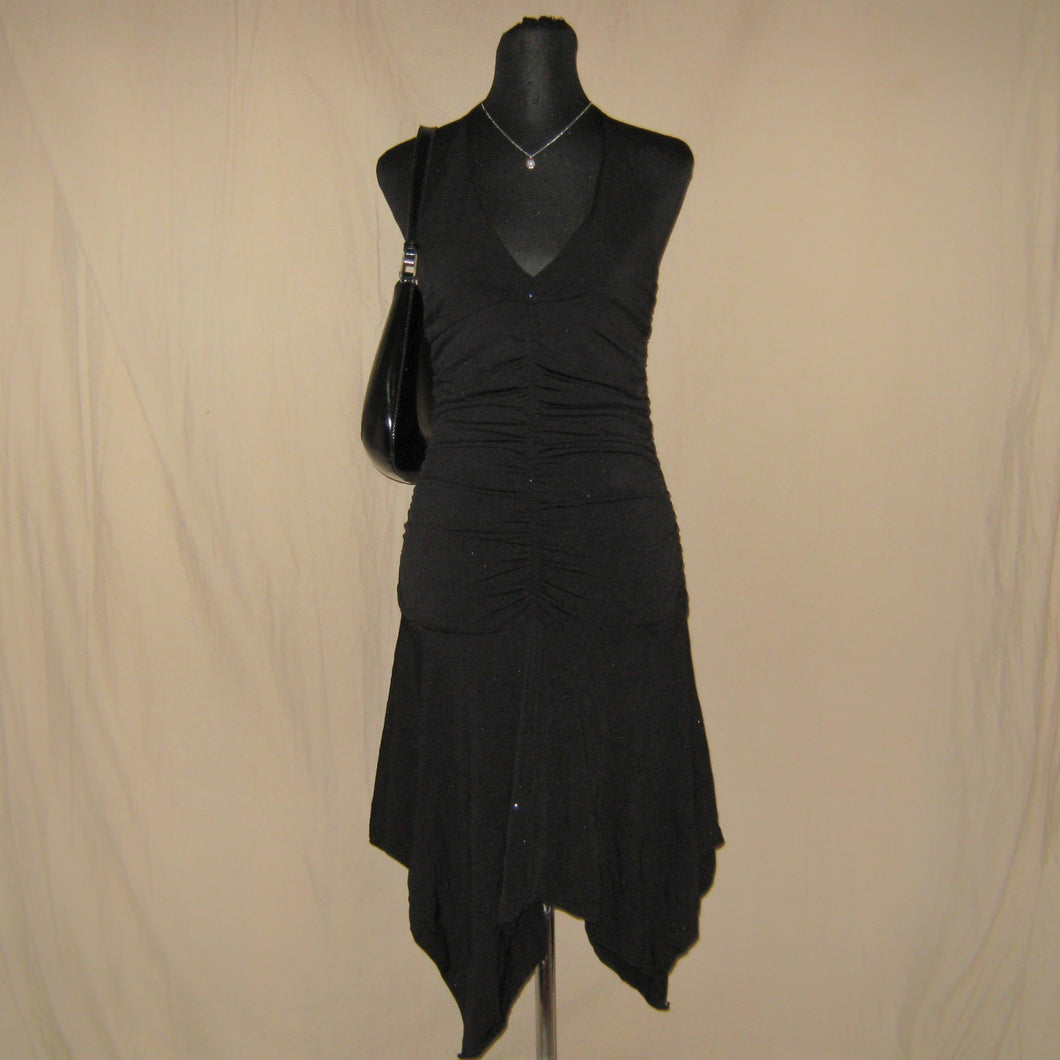 Vintage glittered halter dress (M)
