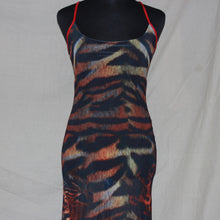 Load image into Gallery viewer, Tiger print mesh one-piece maxi dress (S)
