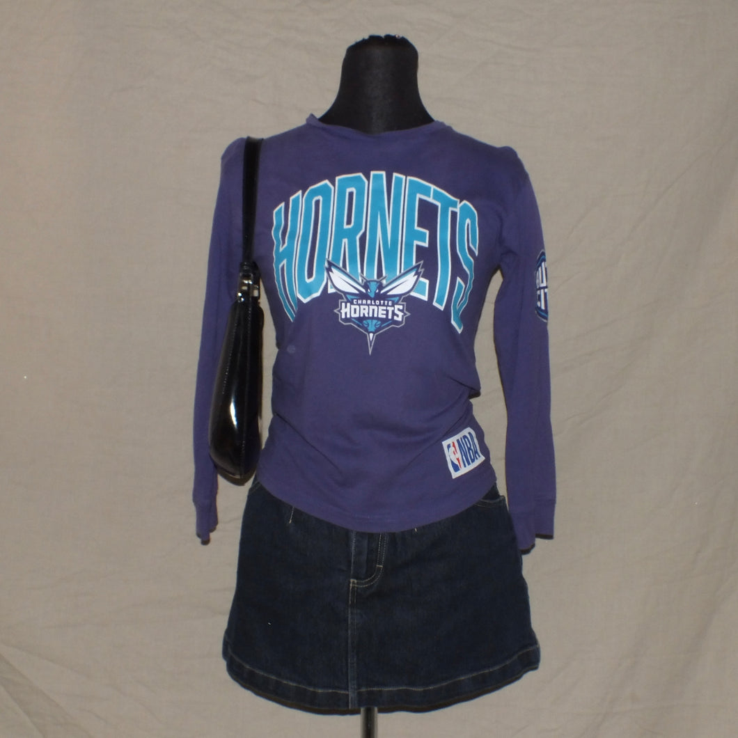 NBA Hornets graphic purple long sleeves (S)