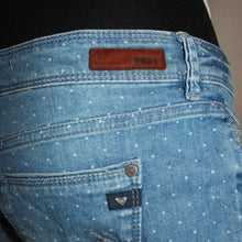 Load image into Gallery viewer, Roxy polka dot denim shorts (S)
