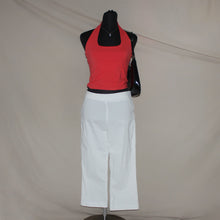 Load image into Gallery viewer, Papaya white satin type capri (M)
