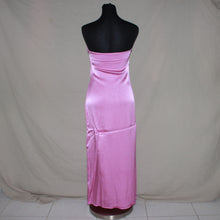 Load image into Gallery viewer, Pink satin tube maxi dress (S)

