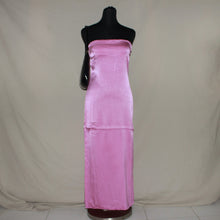 Load image into Gallery viewer, Pink satin tube maxi dress (S)
