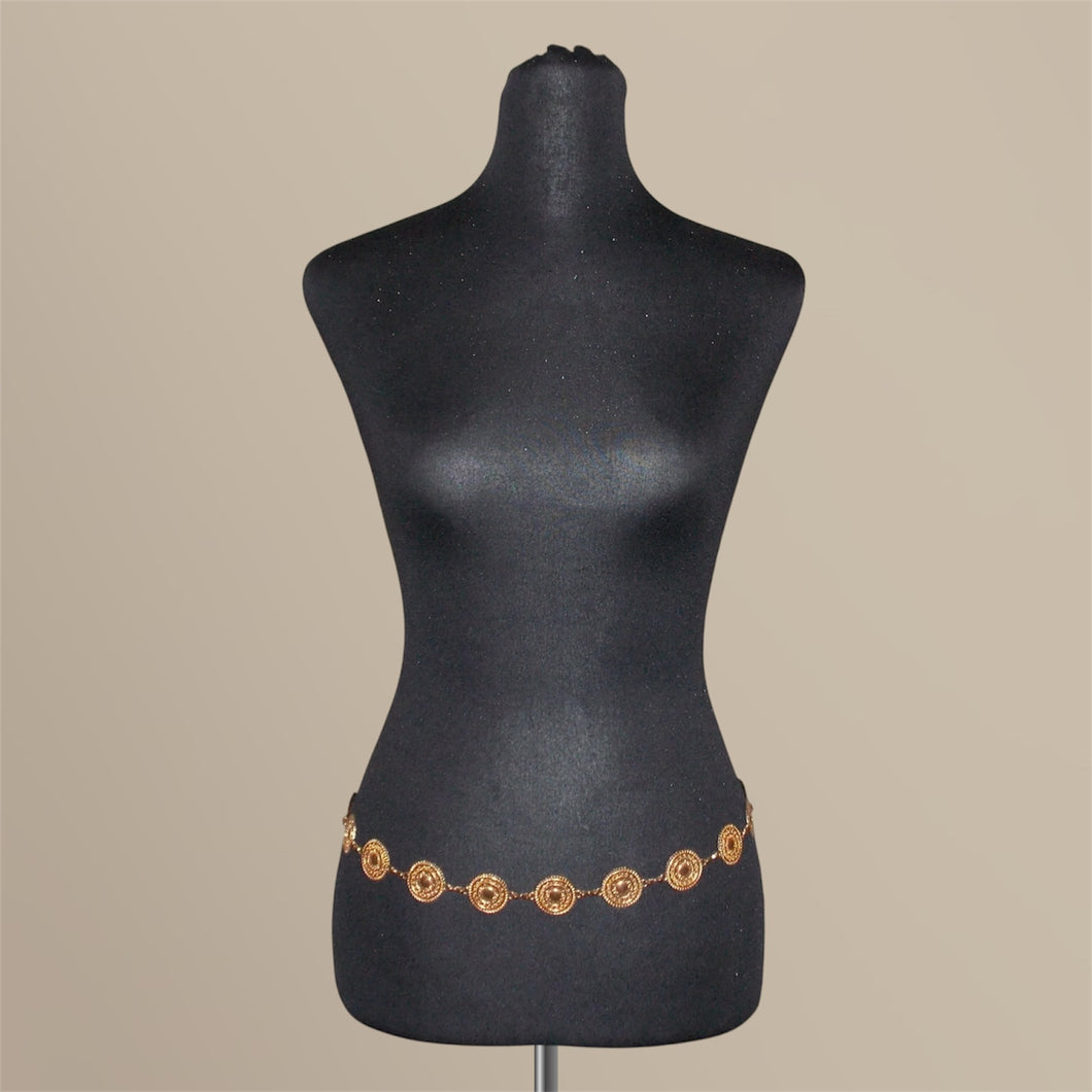 Bronze patterned boho patterned belt