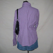 Load image into Gallery viewer, Valentin gingham patterned purple polo (S)

