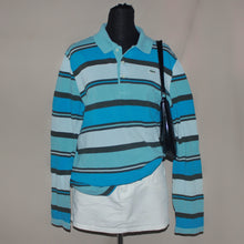 Load image into Gallery viewer, Lacoste stripped collared sweater (M)
