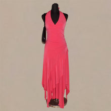 Load image into Gallery viewer, Miss Me pink ruched asymmetrical long dress (S)
