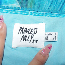Load image into Gallery viewer, Princess Polly floral blue dress ((S)
