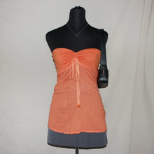 Load image into Gallery viewer, Vintage Stradivarius orange mesh tube top (XS)
