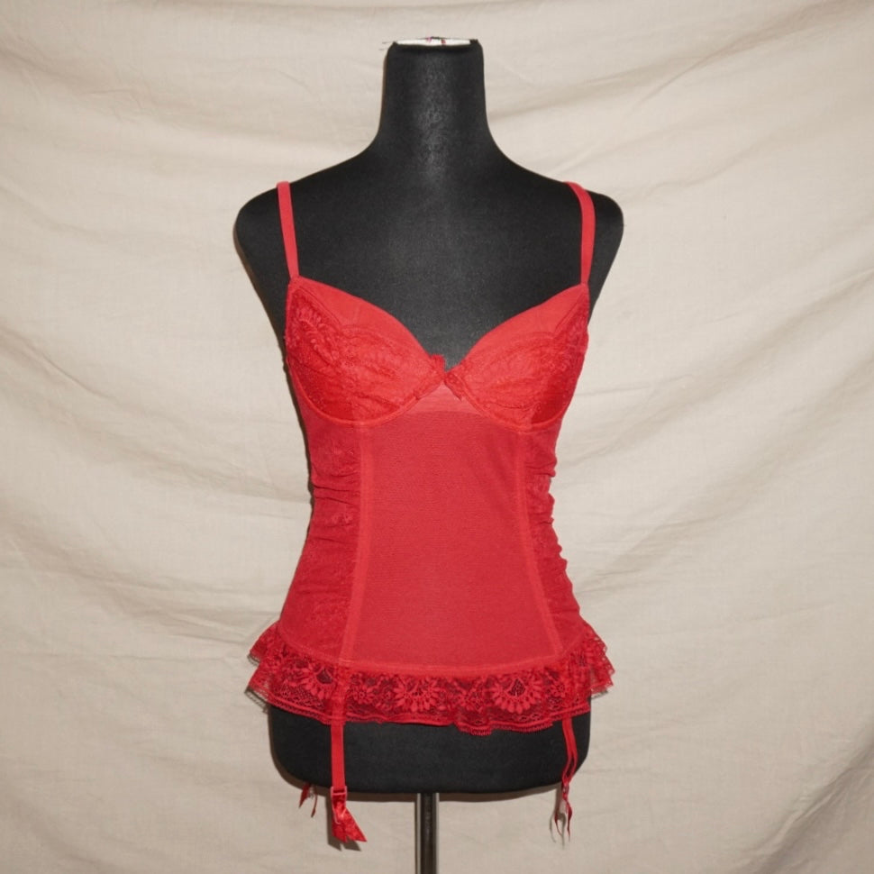 Hot red laced corset (32C)