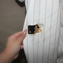 Load image into Gallery viewer, Vintage Yankees stripped gold plated zipped up hoodie (XXL)
