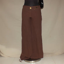 Load image into Gallery viewer, Brown mesh charmed wide leg pants (XS)
