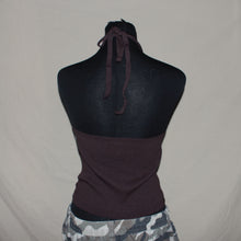Load image into Gallery viewer, Brown buttoned design halter (S/M)
