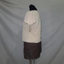 Load image into Gallery viewer, Beige ruched sleeve top (S)
