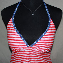 Load image into Gallery viewer, Mossimo red stripped tankini (M)
