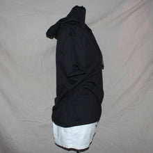 Load image into Gallery viewer, Black hooded button up tee (S)

