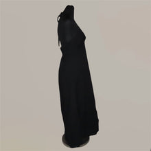 Load image into Gallery viewer, Black mesh halter midid dress (M)
