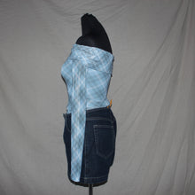 Load image into Gallery viewer, Rushed argyle patterned off shoulder mesh top (XS)
