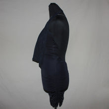 Load image into Gallery viewer, Oh Polly black ruched cowl neck midi dress (XS)
