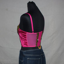 Load image into Gallery viewer, Burgundy laced cropped corset (XS)
