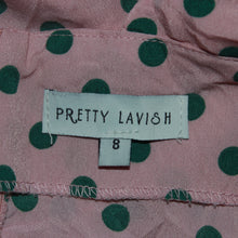Load image into Gallery viewer, Pink and green polka dot wrap tank (M)
