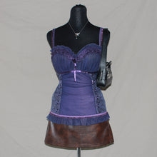 Load image into Gallery viewer, Purple ruched corset (M)
