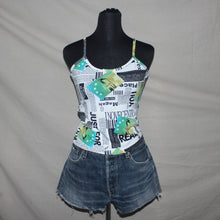 Load image into Gallery viewer, Newspaper graphic print tank top (S)
