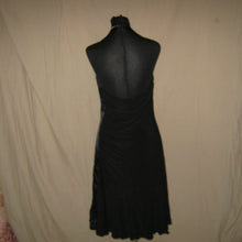 Load image into Gallery viewer, Black cowl neck vintage dress (L)
