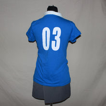 Load image into Gallery viewer, Blue Italia print collared jersey (S)
