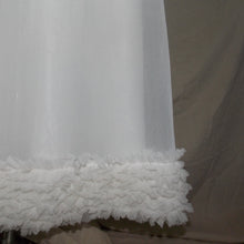 Load image into Gallery viewer, White ruffled mesh floral patterned long dress (XS)
