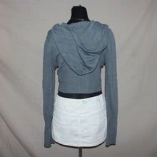 Load image into Gallery viewer, Cropped gray zip up (S/M)

