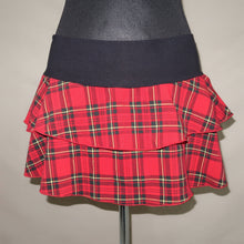 Load image into Gallery viewer, Gingham patterned red mini skirt (S)
