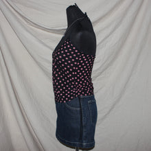 Load image into Gallery viewer, Polka dot black mesh ruched halter (S)
