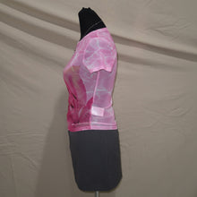 Load image into Gallery viewer, Floral wave pink patterned mesh (2XS)
