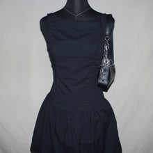 Load image into Gallery viewer, Black ruched bubble midi dress (S)
