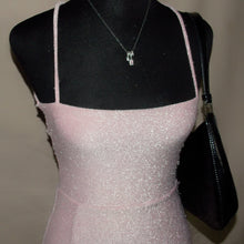 Load image into Gallery viewer, Babyboo glittered halter pink backless dress (S)
