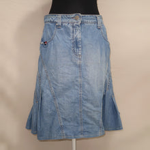Load image into Gallery viewer, Desigual ruffled denim long skirt (W36)
