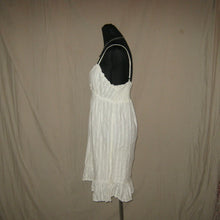 Load image into Gallery viewer, Stripped mesh white midi dress (S)
