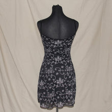 Load image into Gallery viewer, ViF boho pattern black ruched dress (S)
