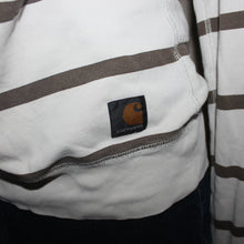 Load image into Gallery viewer, Carhartt stripped brown hoodie (S)
