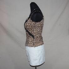 Load image into Gallery viewer, Y2K leopard print lace trim cami tank (S)
